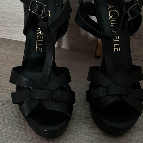 Open toe leather heels - Picture 2 of 7